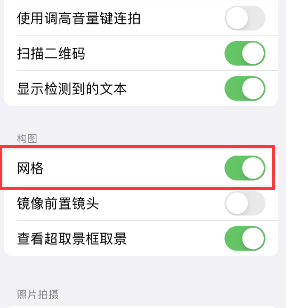 长清苹果手机维修网点分享iPhone如何开启九宫格构图功能