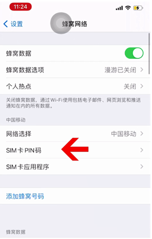 长清苹果14维修网分享如何给iPhone14的SIM卡设置密码 