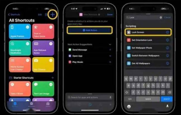 长清苹果14锁屏维修店分享iPhone14升级iOS16.4后如何创建锁屏快捷方式 